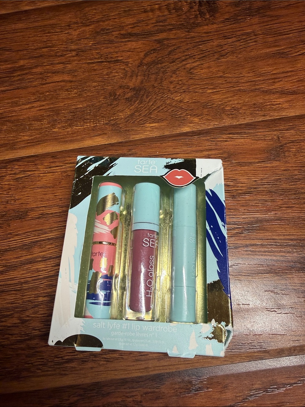 tarte SEA Lip Trio — Pink, Plum & Light mauve colors. New in box